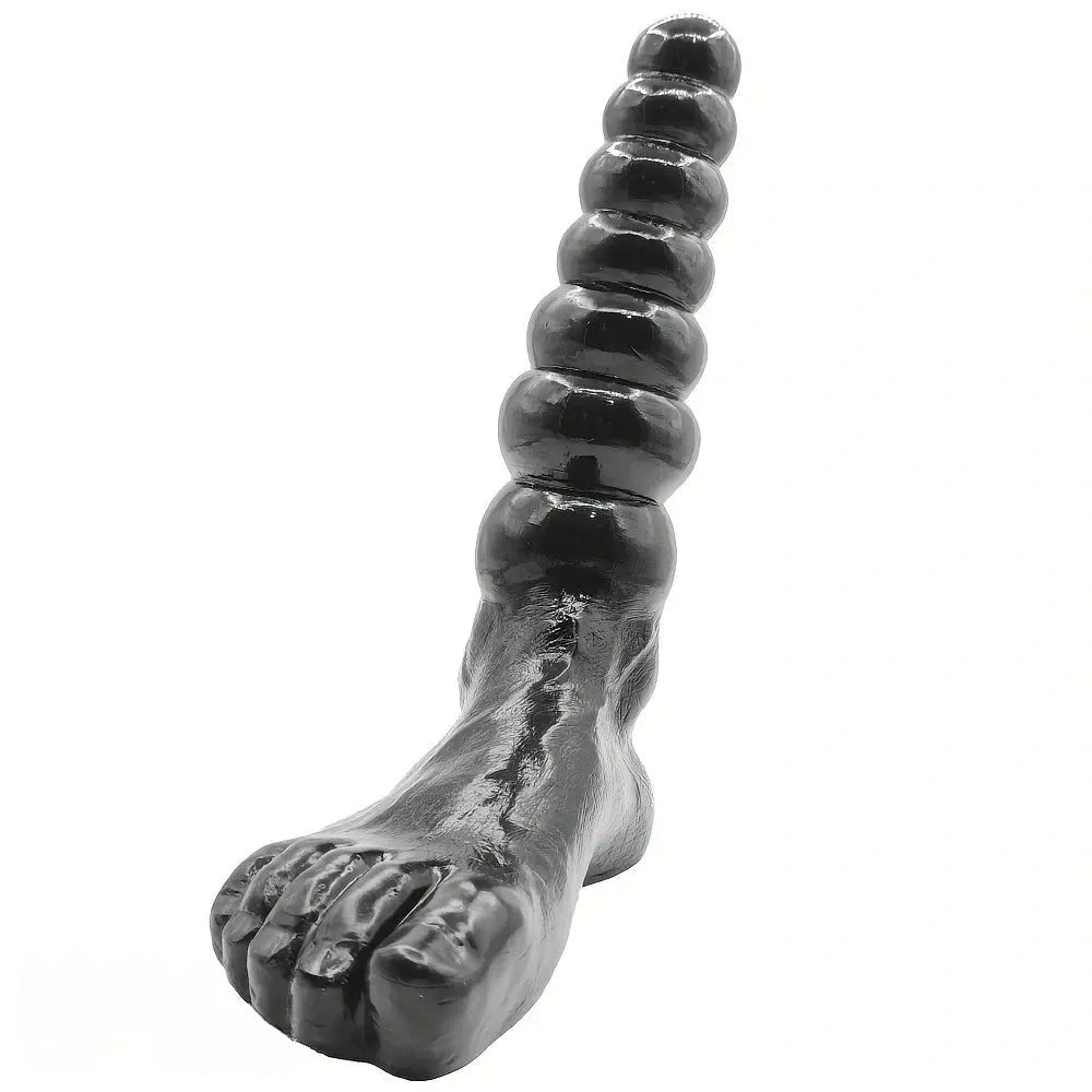 Foot Shaped Anal Beads Dildo - Novelty Beaded Dildo