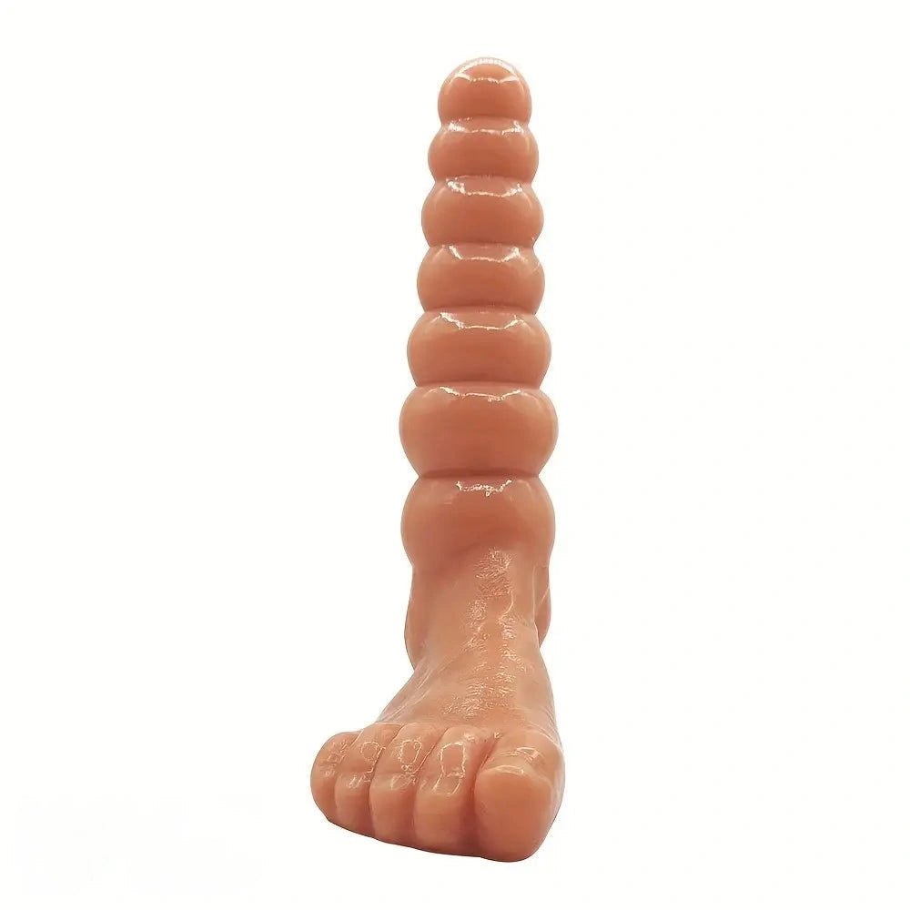 Foot Shaped Anal Beads Dildo - Novelty Beaded Dildo