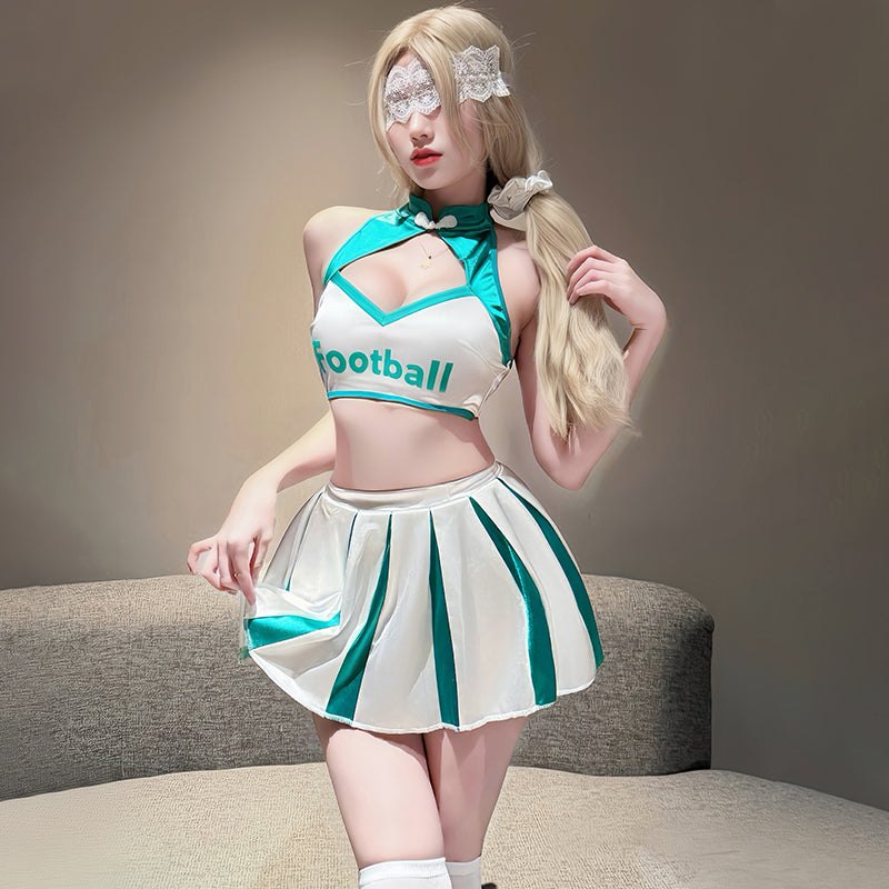 Football Crop Top Skirt Set - Sexy Roleplay Costume