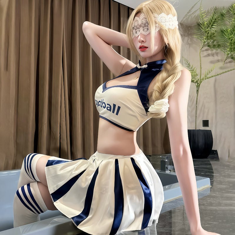 Football Crop Top Skirt Set - Sexy Roleplay Costume