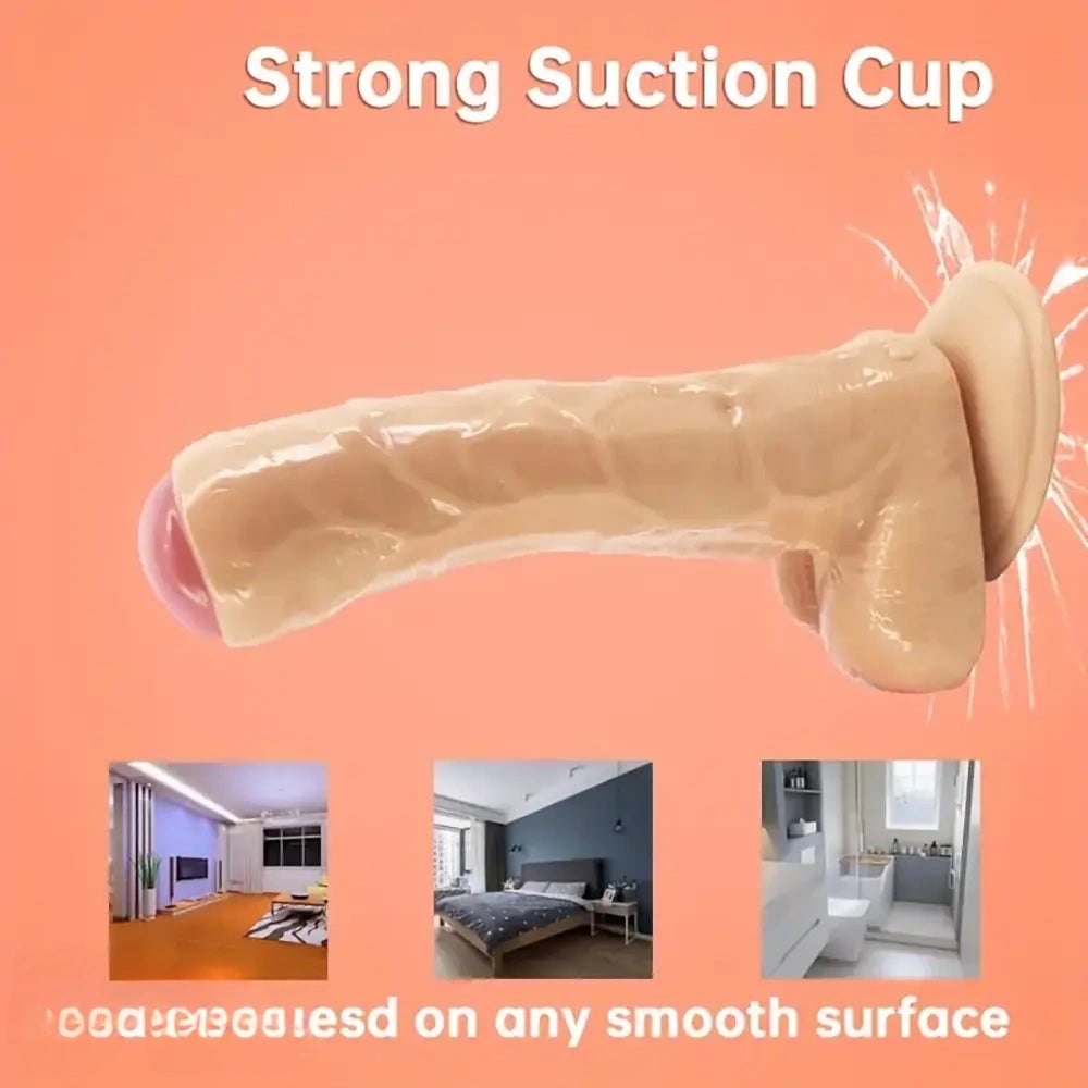 Foreskin Detail Realistic Dildo - Suction Cup Base