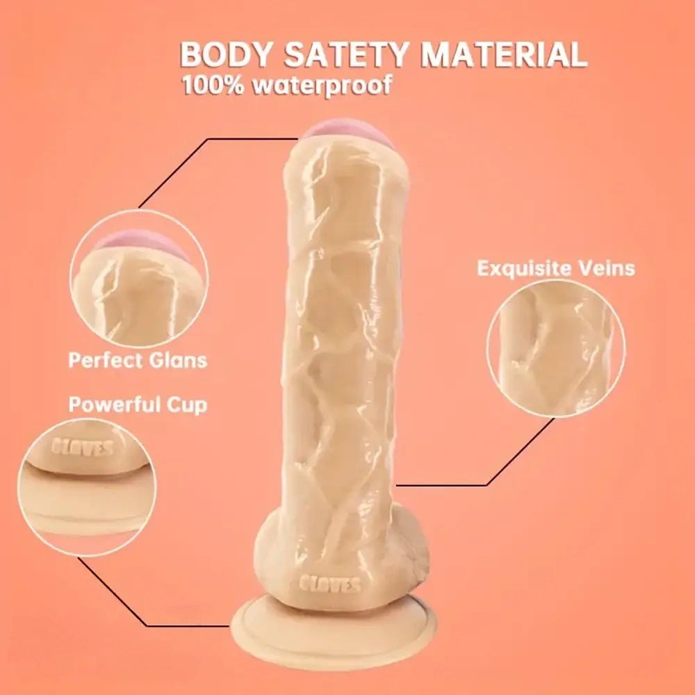 Foreskin Detail Realistic Dildo - Suction Cup Base