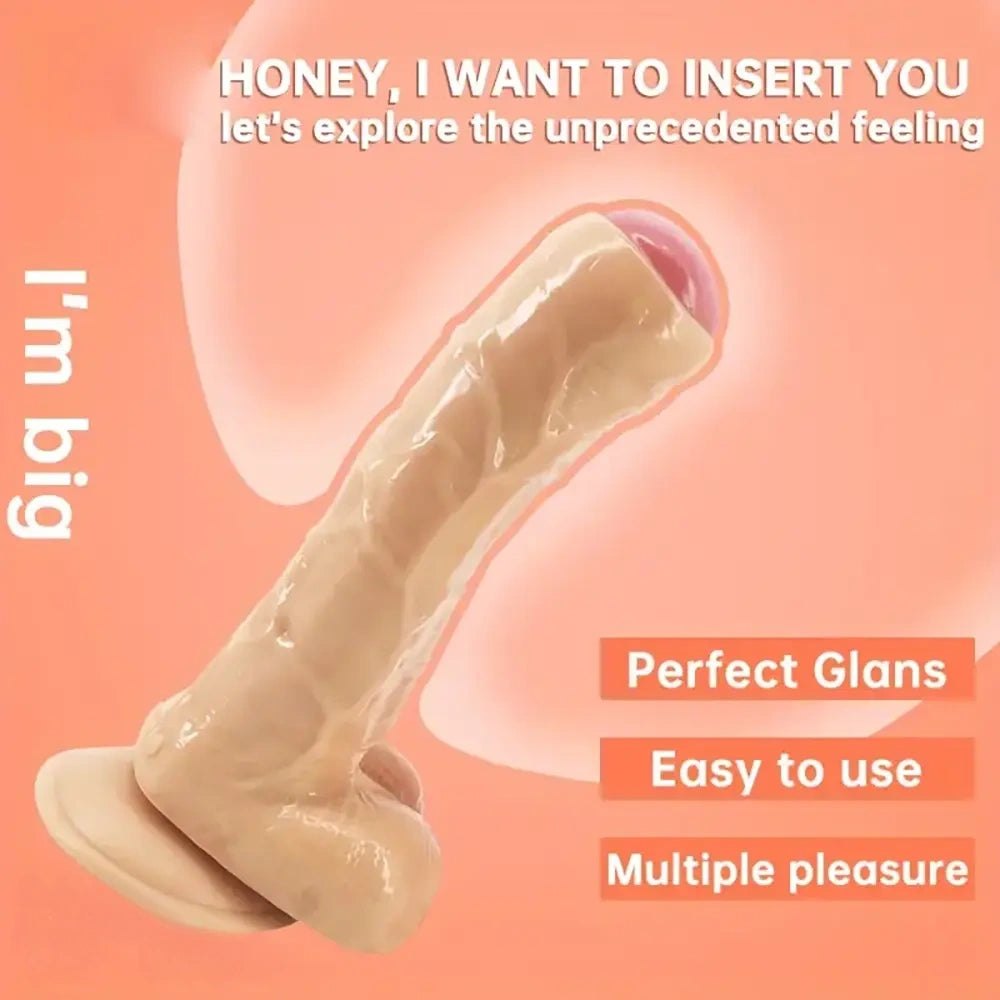 Foreskin Detail Realistic Dildo - Suction Cup Base