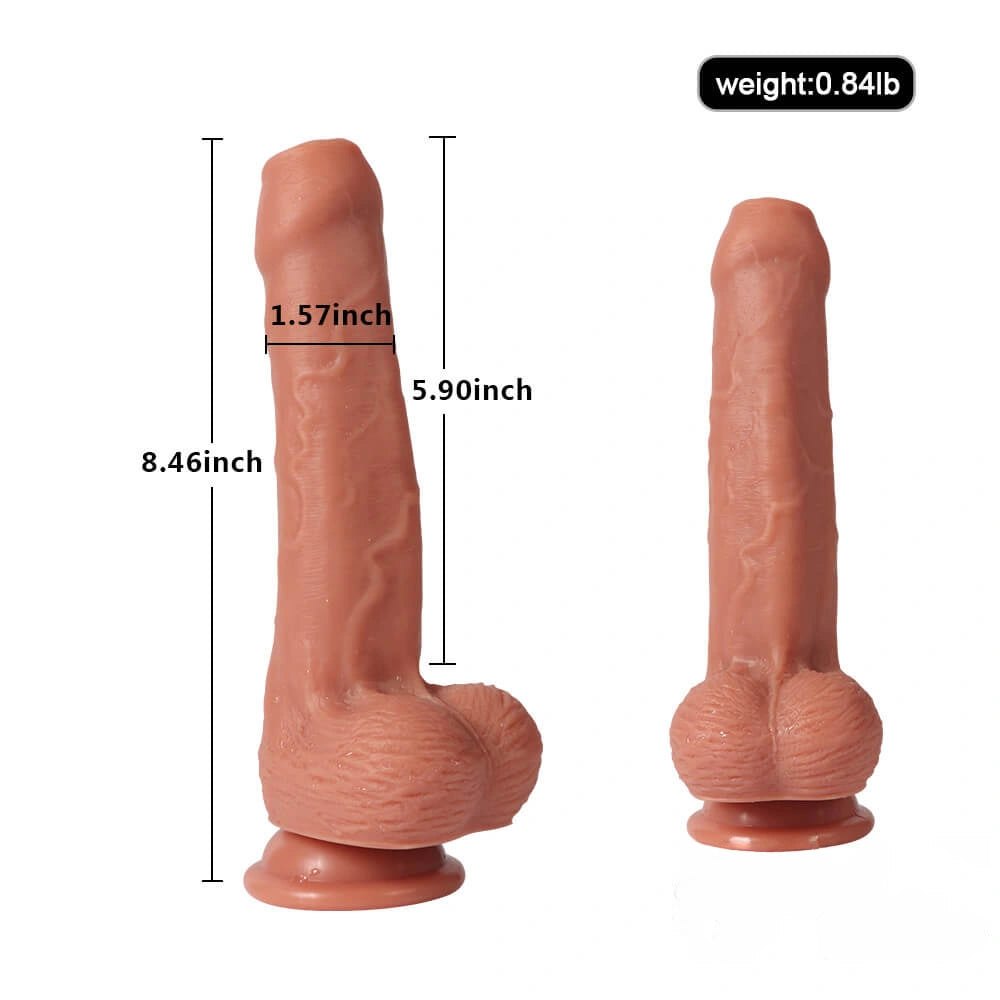 Foreskin Detail Suction Dildo - Silicone Suction Cup Dildo