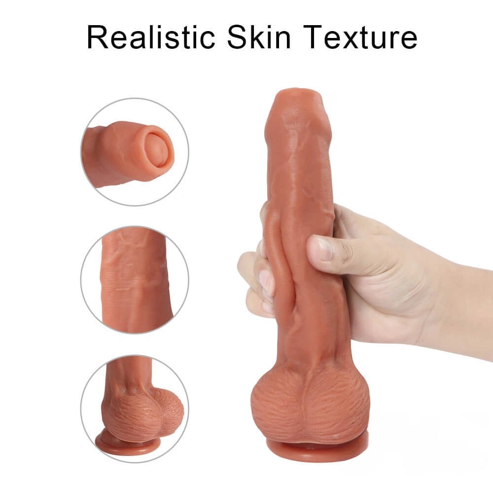 Foreskin Detail Suction Dildo - Silicone Suction Cup Dildo