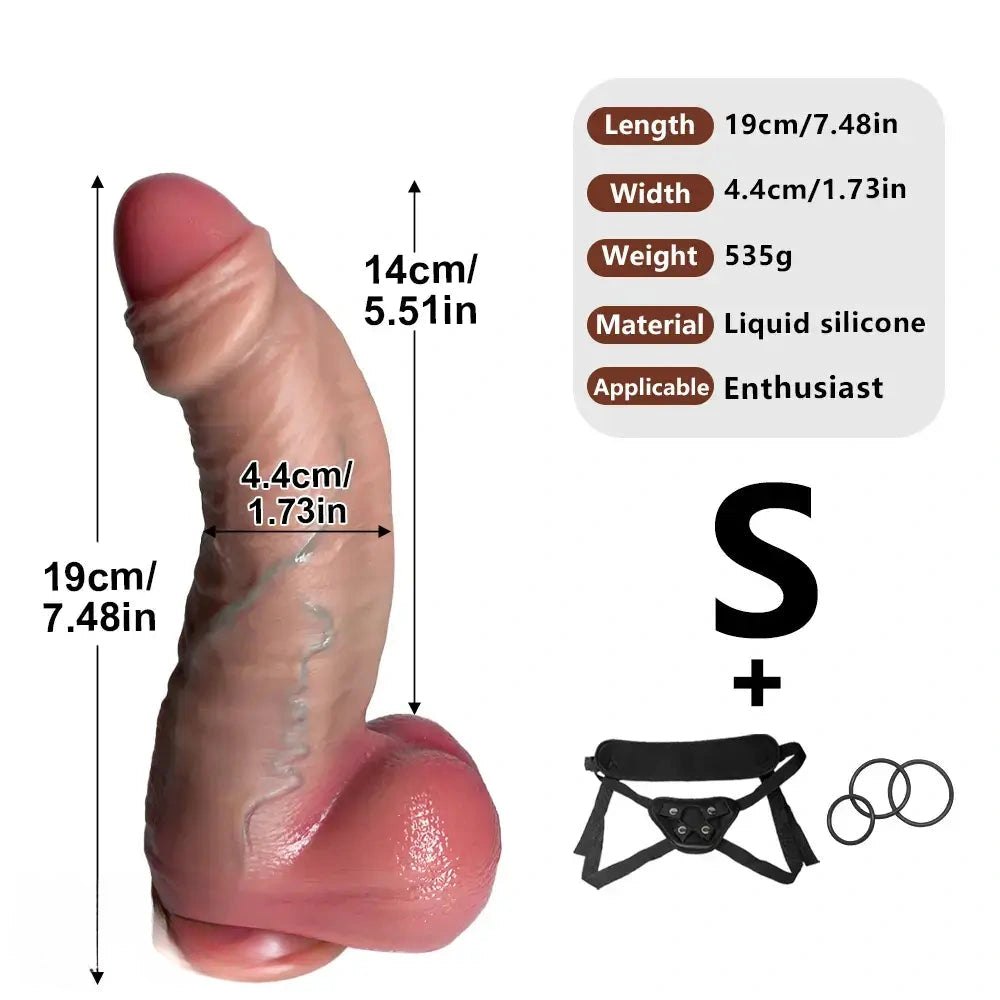 Foreskin Suction Cup Dildo - Realistic Suction Cup Dildo