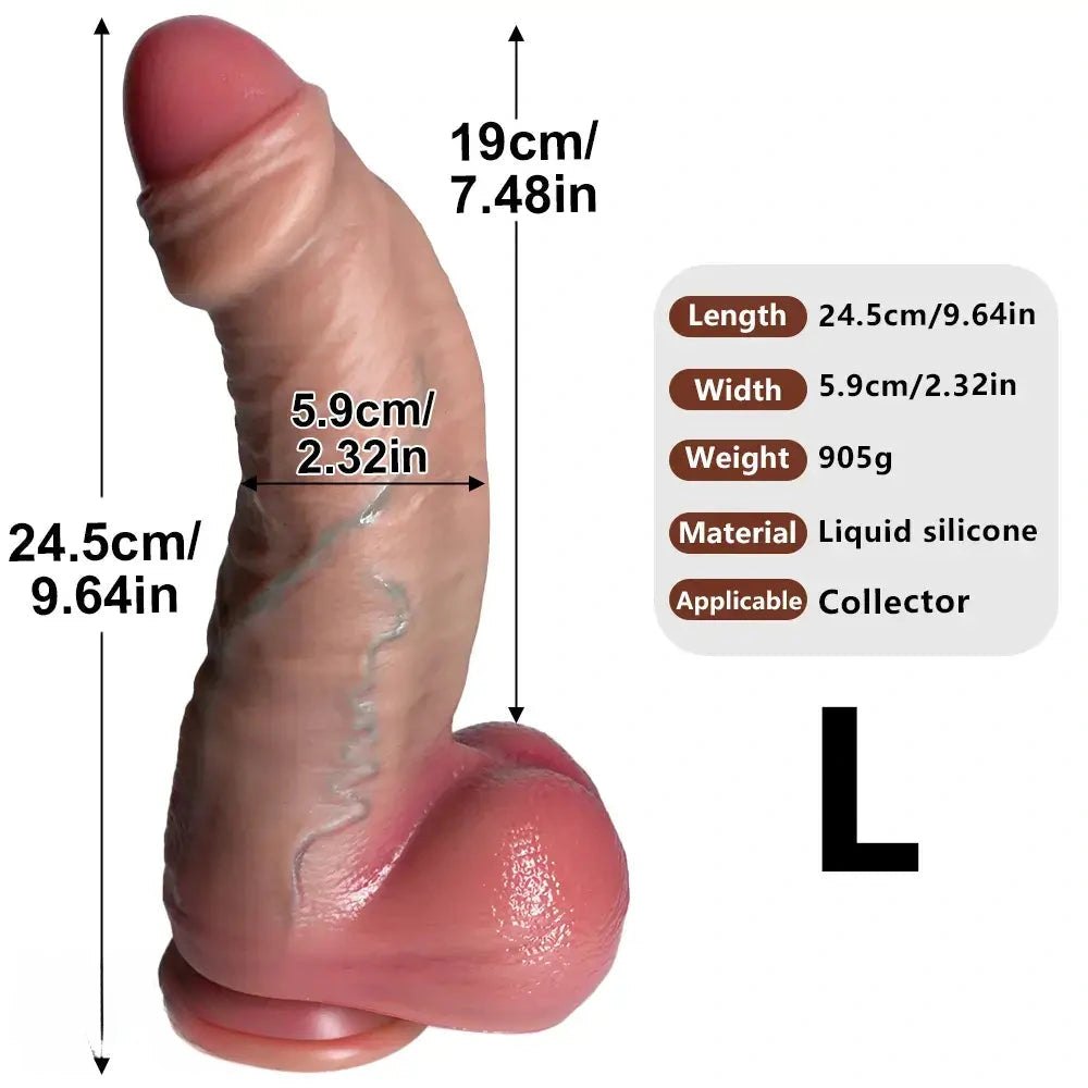 Foreskin Suction Cup Dildo - Realistic Suction Cup Dildo
