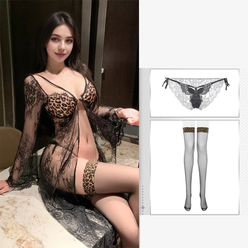 French Lace Open-Cup Dress - Chemise Lingerie