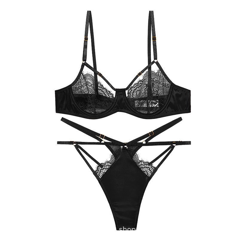 French Ultra-Thin Lace Bra Set - Lingerie Set for Women