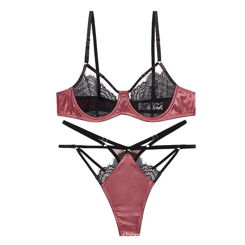 French Ultra-Thin Lace Bra Set - Lingerie Set for Women