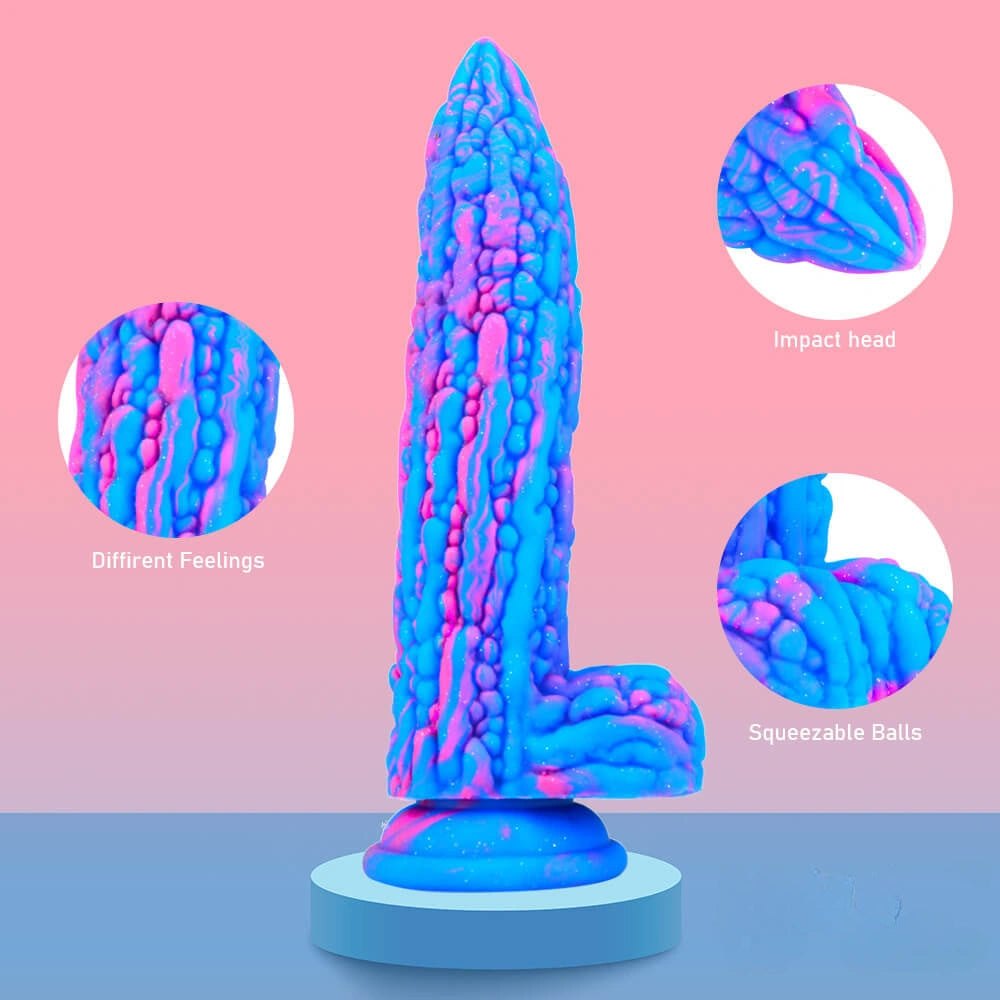 Fruit-Color Liquid Silicone Dildo - Fantasy Dildo