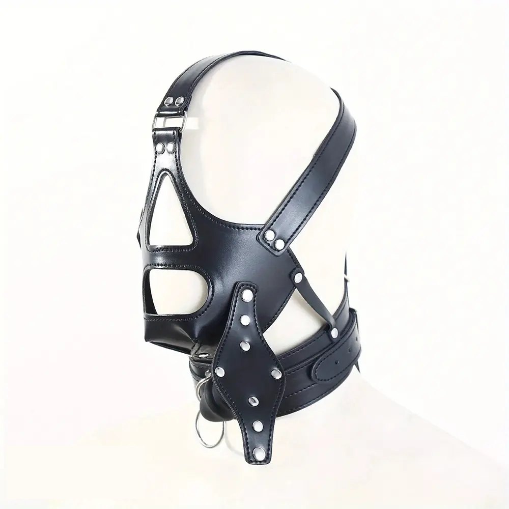 Full Head Mouth Gag Mask - Bondage Harness Gag