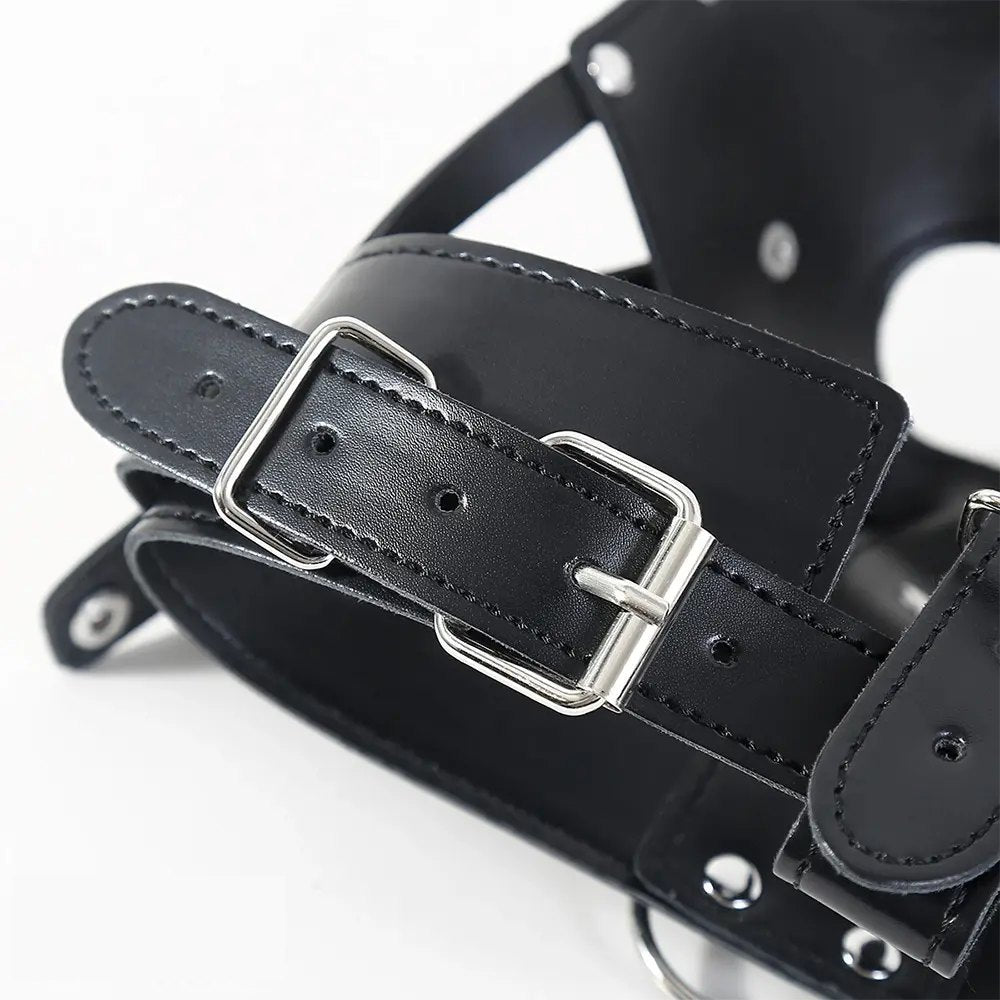 Full Head Mouth Gag Mask - Bondage Harness Gag