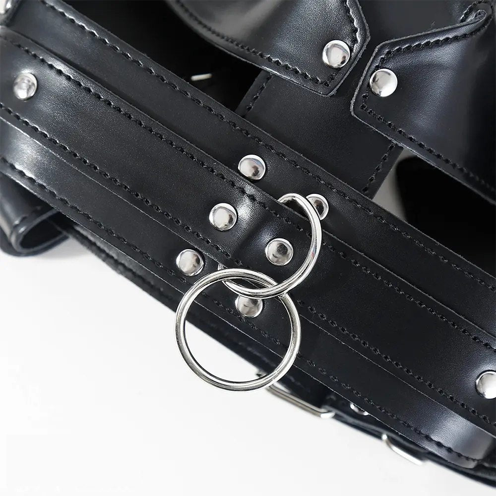 Full Head Mouth Gag Mask - Bondage Harness Gag