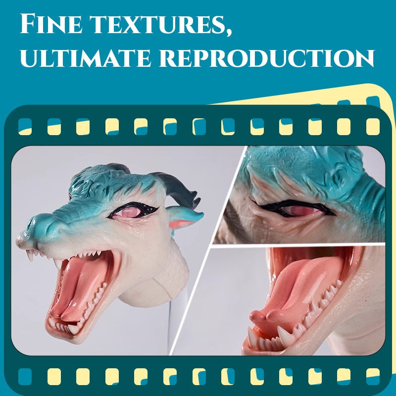 Furry Dragon Head Oral Stroker - Deep Throat Male Masturbator