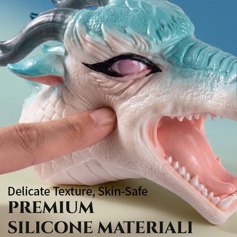 Furry Dragon Head Oral Stroker - Deep Throat Male Masturbator