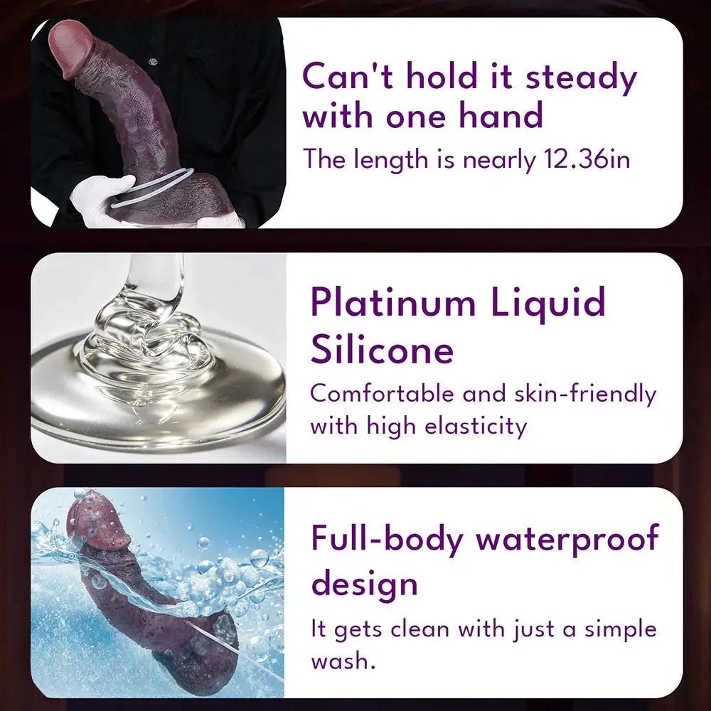 G-Spot Squirting Dildo 12in - Realistic G-Spot Dildo