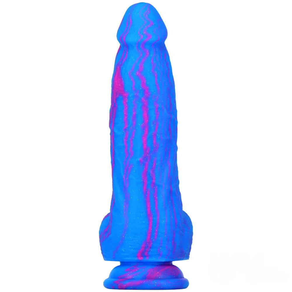 Galaxy Glitter Fantasy Dildo - Multi-Color Fantasy Dildo
