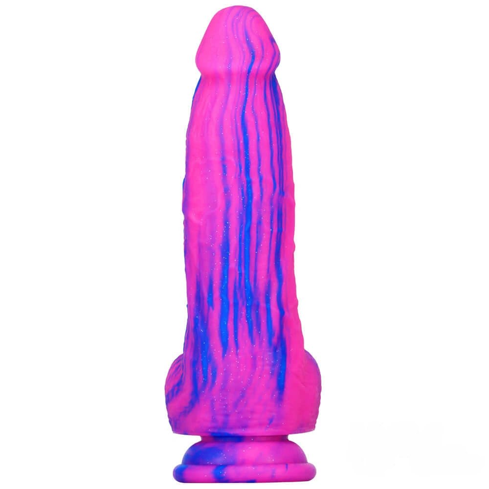 Galaxy Glitter Fantasy Dildo - Multi-Color Fantasy Dildo