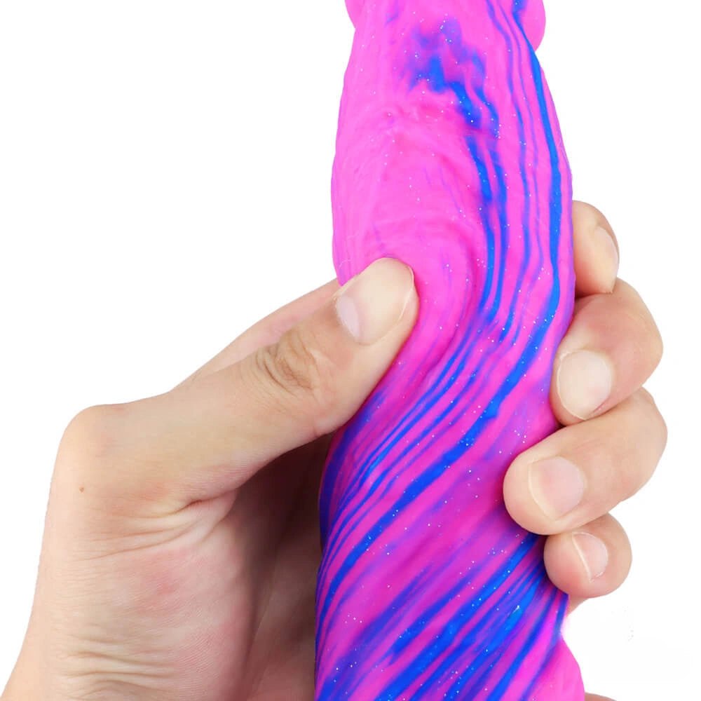 Galaxy Glitter Fantasy Dildo - Multi-Color Fantasy Dildo