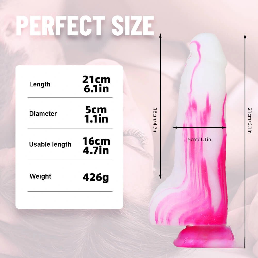 Galaxy Glitter Fantasy Dildo - Multi-Color Fantasy Dildo
