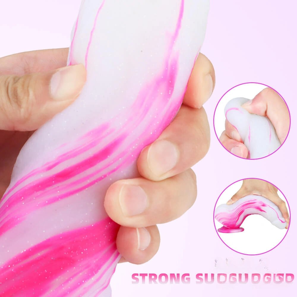 Galaxy Glitter Fantasy Dildo - Multi-Color Fantasy Dildo
