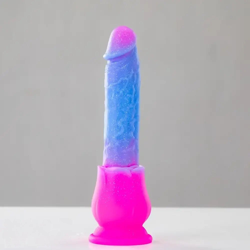 Galaxy Glitter Silicone Dildo - Big Fantasy Dildo