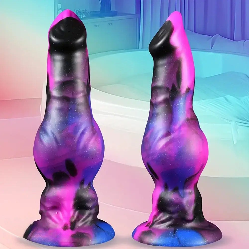 Galaxy Knotted Animal Dildo - Knotted Dog Style Dildo S/M/L