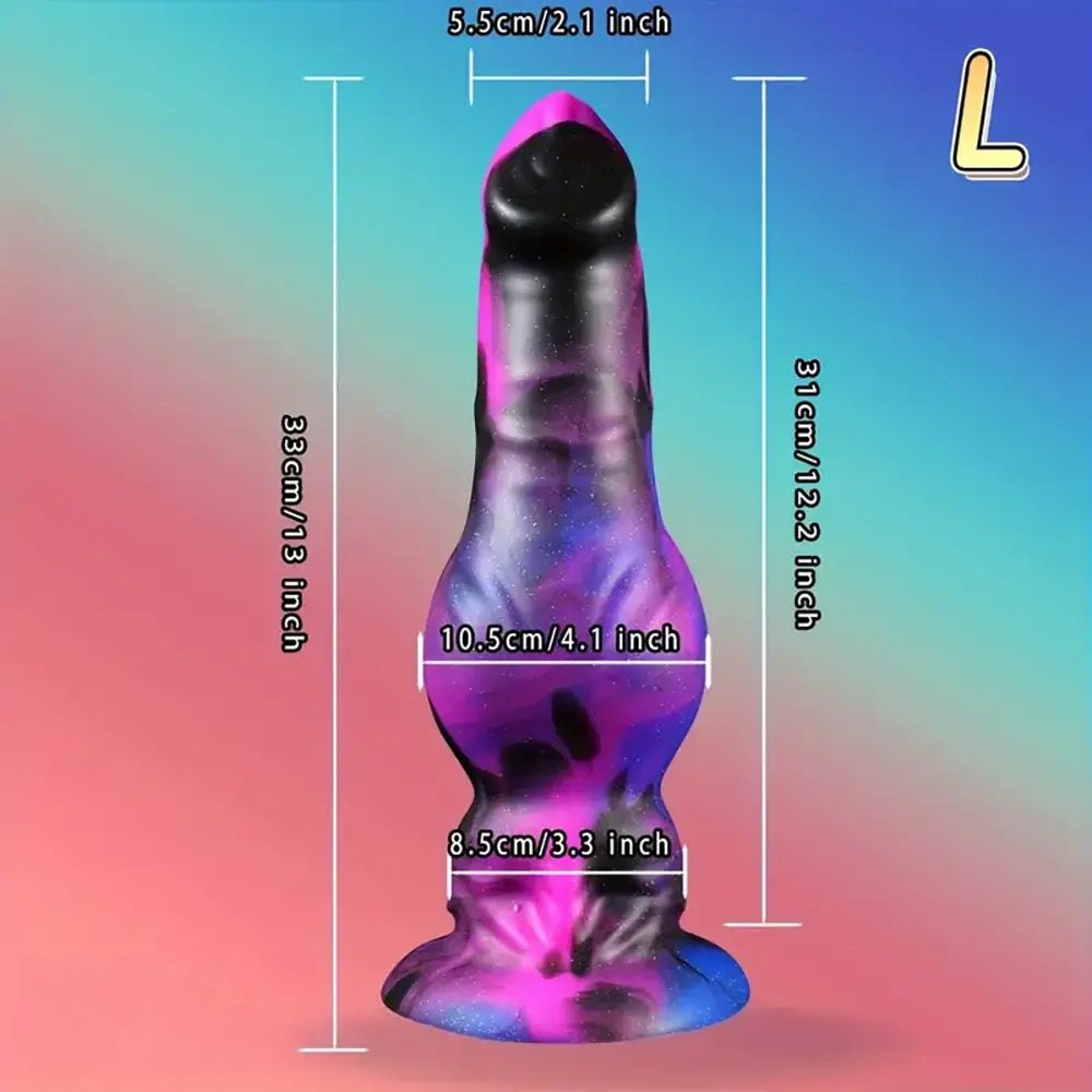 Galaxy Knotted Animal Dildo - Knotted Dog Style Dildo S/M/L