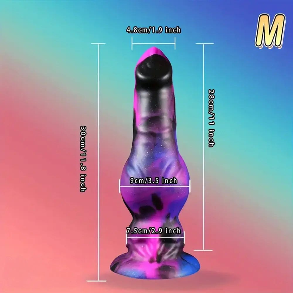 Galaxy Knotted Animal Dildo - Knotted Dog Style Dildo S/M/L
