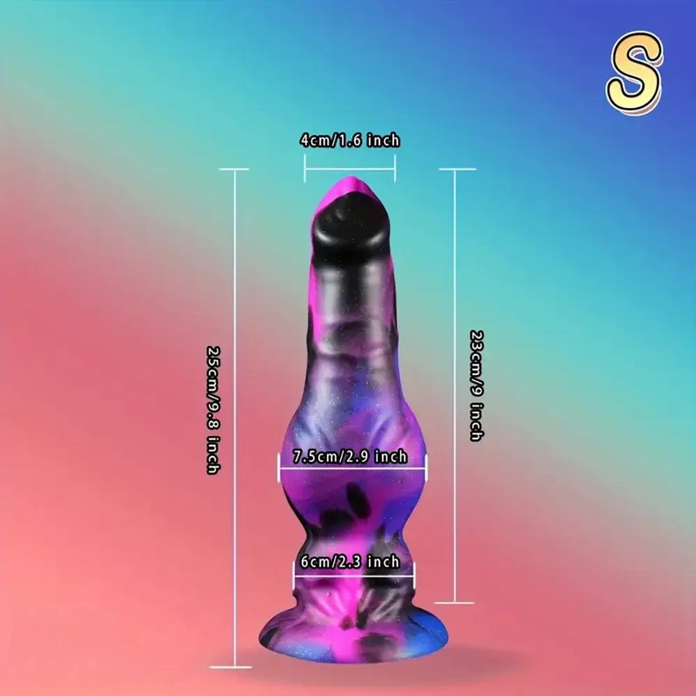Galaxy Knotted Animal Dildo - Knotted Dog Style Dildo S/M/L