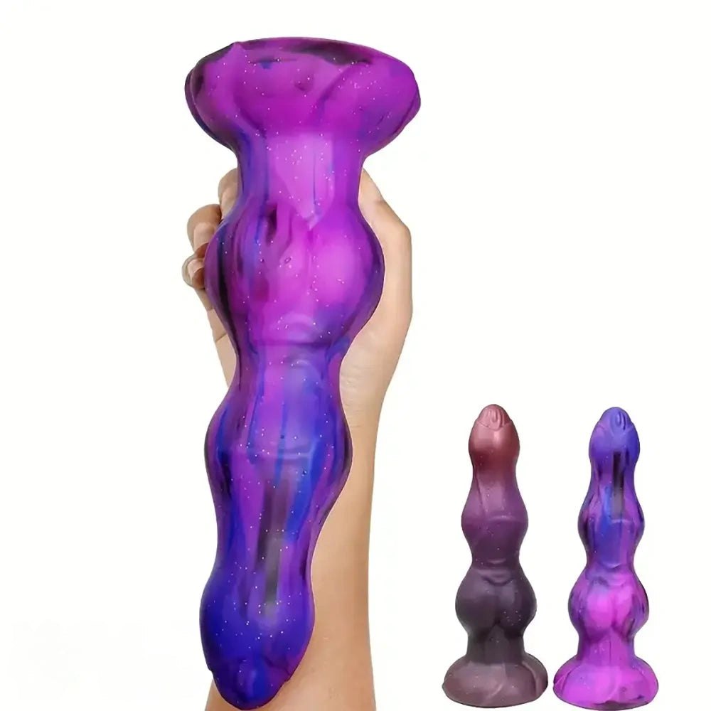 Galaxy Swirl Fantasy Dildo - Ribbed Monster Dildo