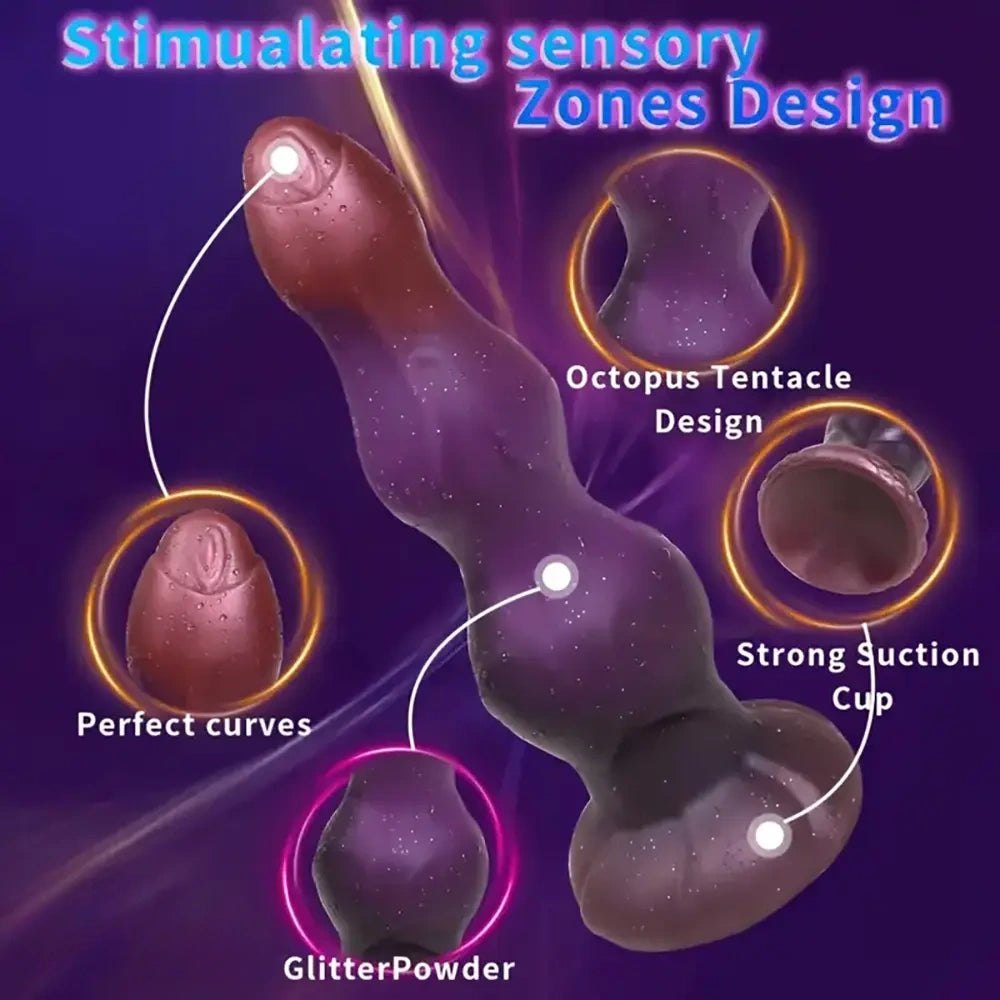 Galaxy Swirl Fantasy Dildo - Ribbed Monster Dildo