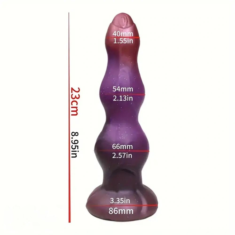 Galaxy Swirl Fantasy Dildo - Ribbed Monster Dildo