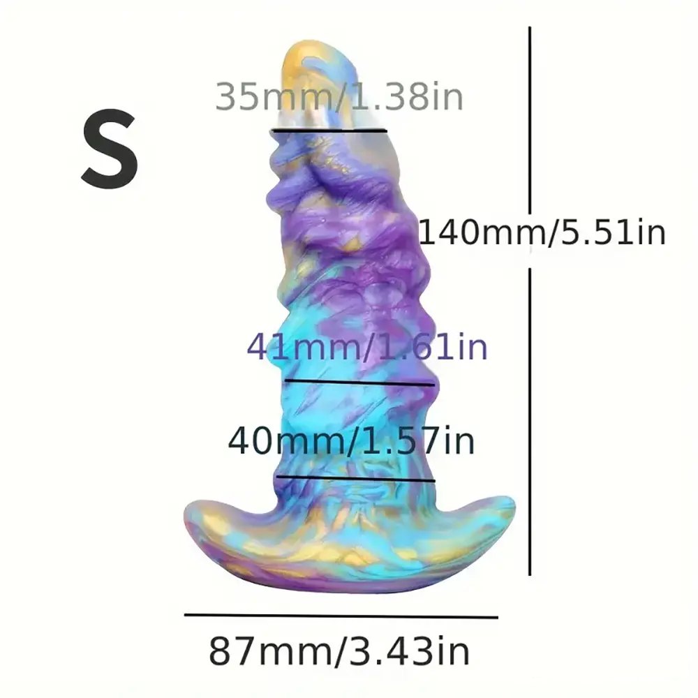 Galaxy Swirl Ribbed Monster Dildo - Dragon Fantasy Dildo