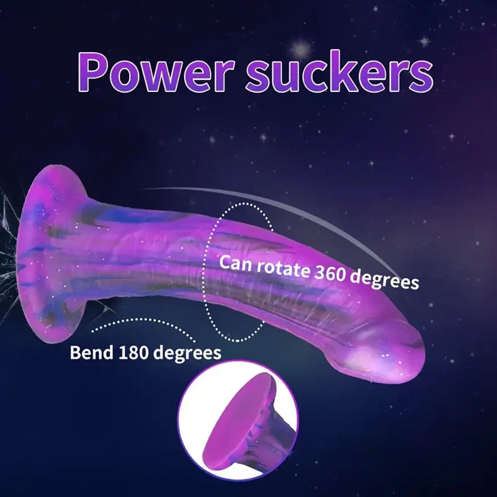 Galaxy Swirl Suction Cup Dildo - Silicone Suction Cup Dildo