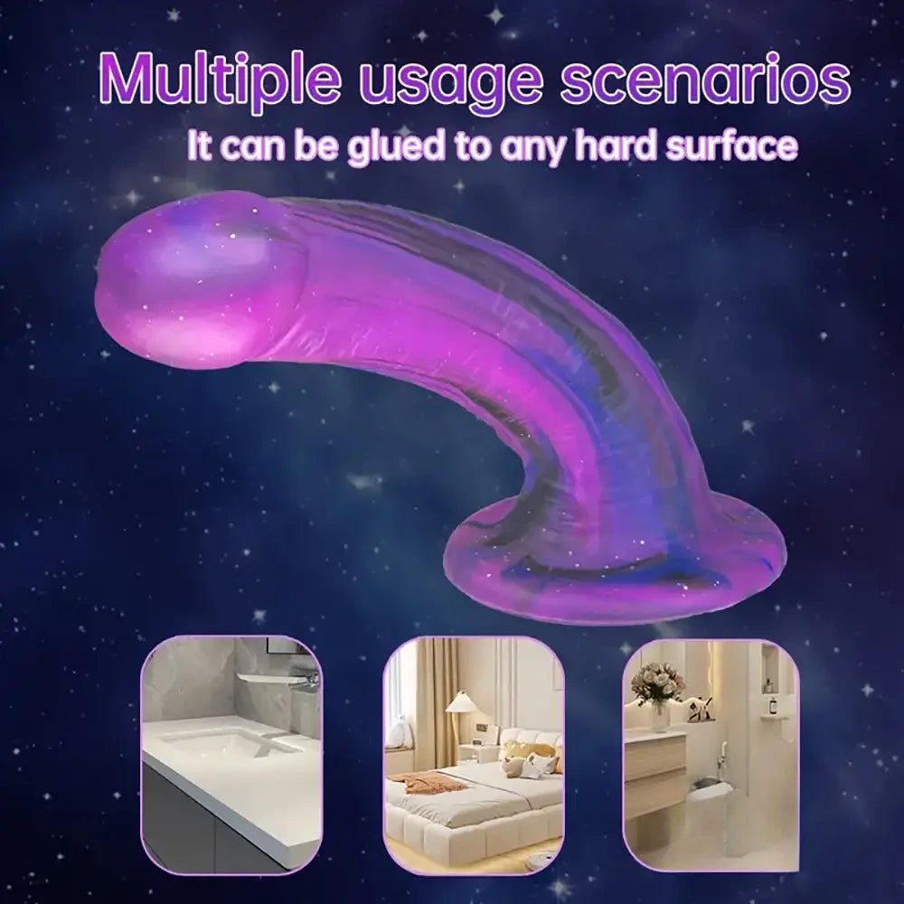 Galaxy Swirl Suction Cup Dildo - Silicone Suction Cup Dildo