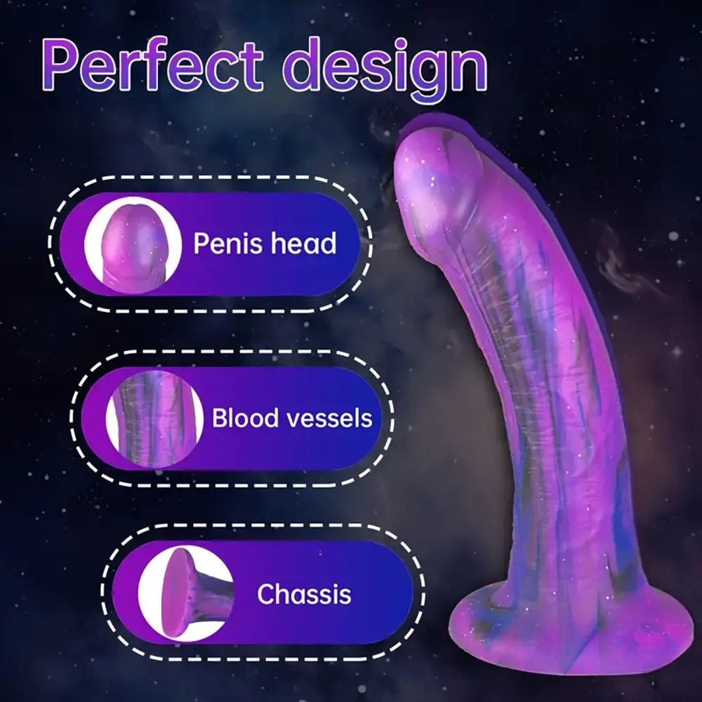 Galaxy Swirl Suction Cup Dildo - Silicone Suction Cup Dildo