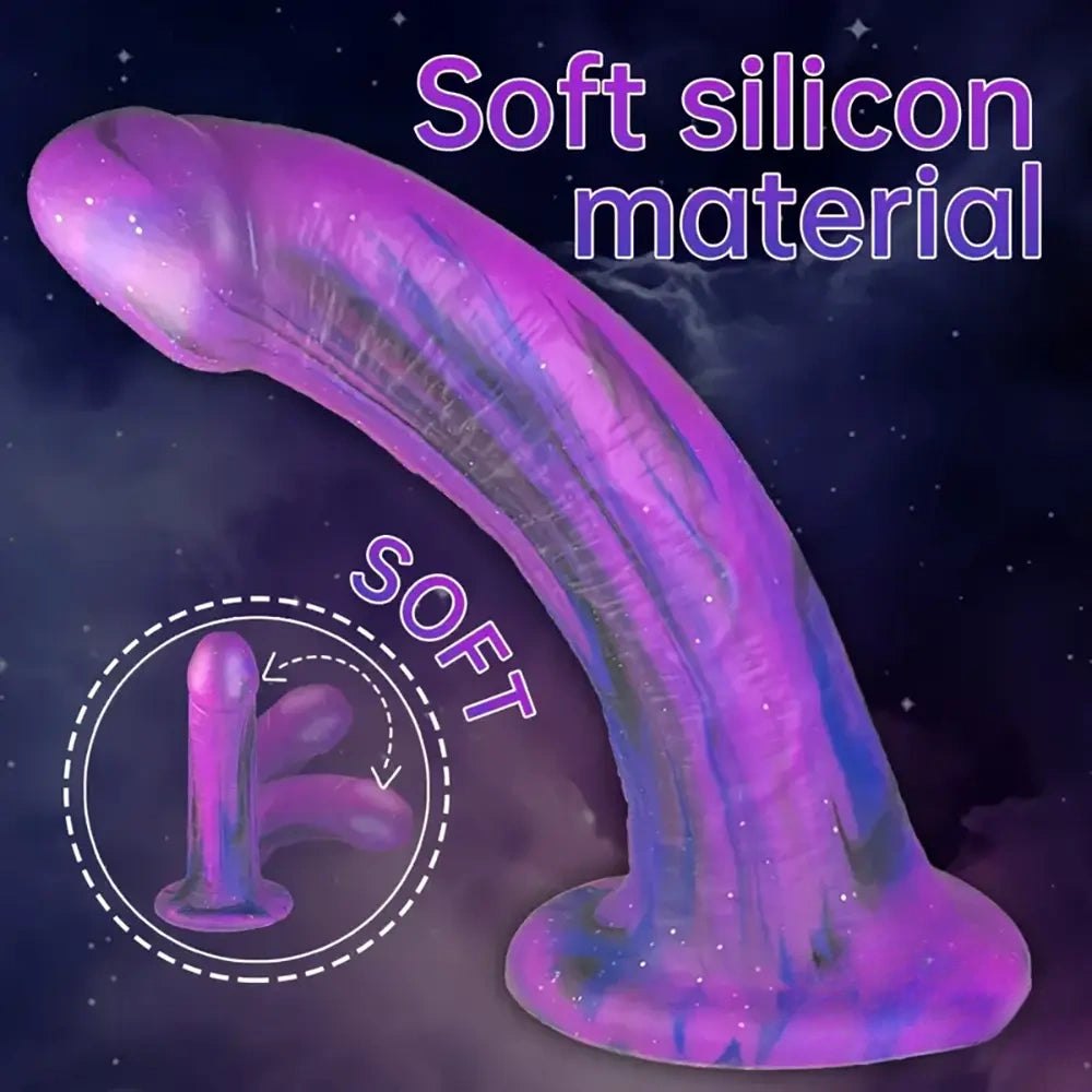 Galaxy Swirl Suction Cup Dildo - Silicone Suction Cup Dildo