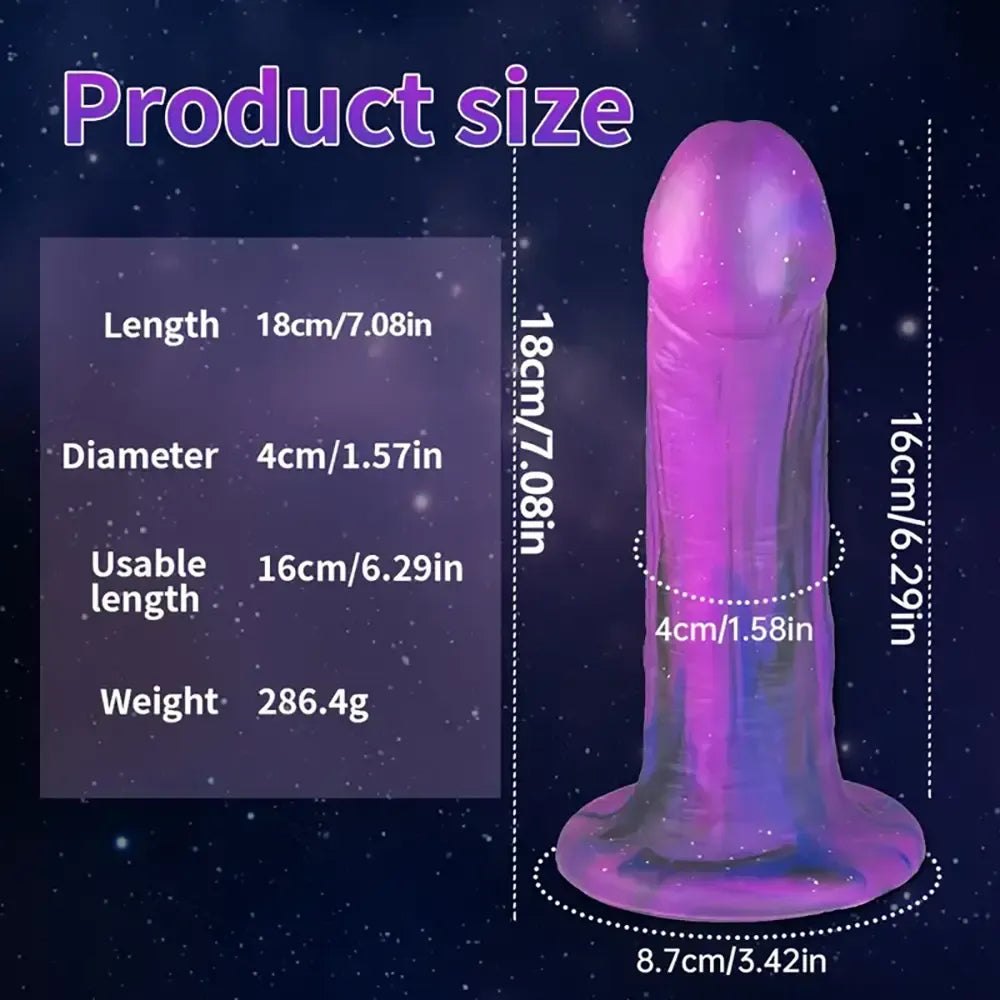 Galaxy Swirl Suction Cup Dildo - Silicone Suction Cup Dildo