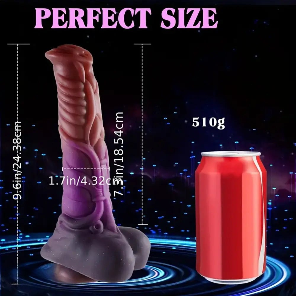 Giant Ridged Fantasy Silicone Dildo - Large Anal Fantasy Dildo