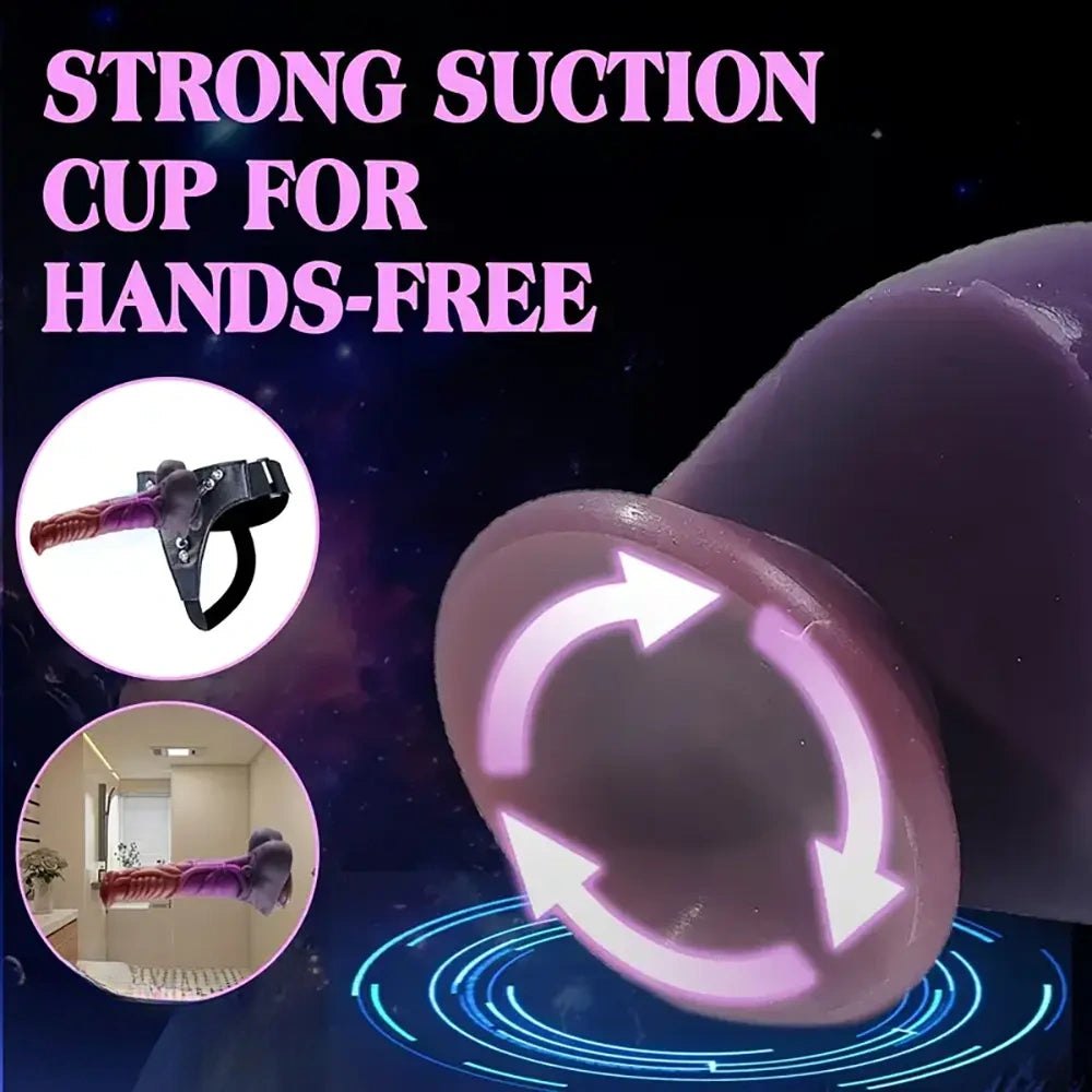 Giant Ridged Fantasy Silicone Dildo - Large Anal Fantasy Dildo