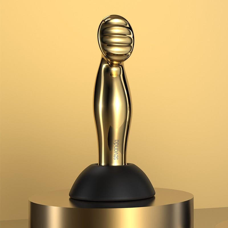 Gilded Steel Anal Plug - Stainless Steel Butt Plug