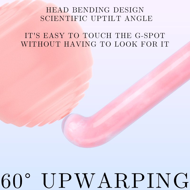 Glass Curved G-Spot Vibrator - Magnetic Charging Vibrator