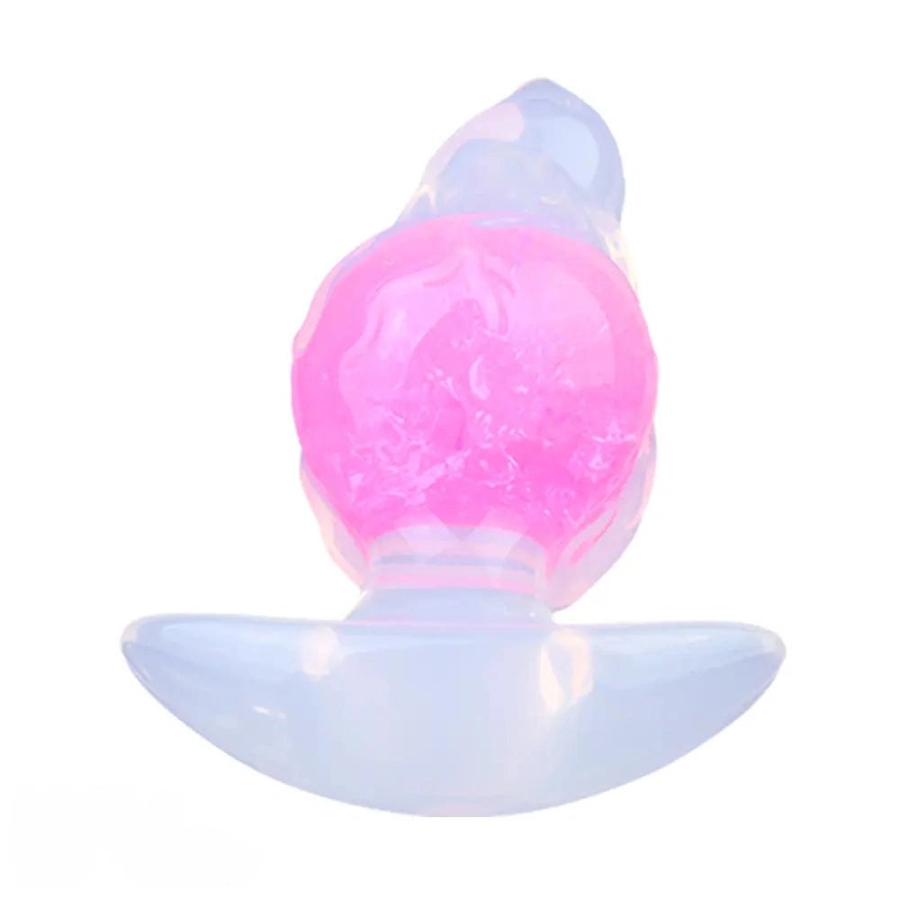 5.51in Glitter Ball Anal Plug - Silicone Anal Plug