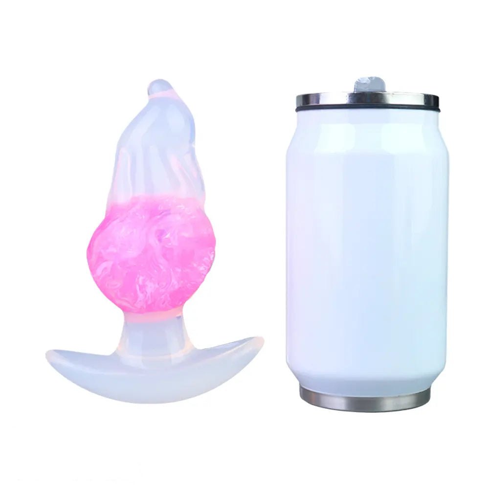 5.51in Glitter Ball Anal Plug - Silicone Anal Plug