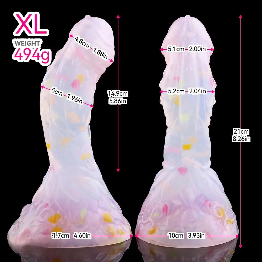 Glitter Fantasy Dildo - Silicone Monster Dildo
