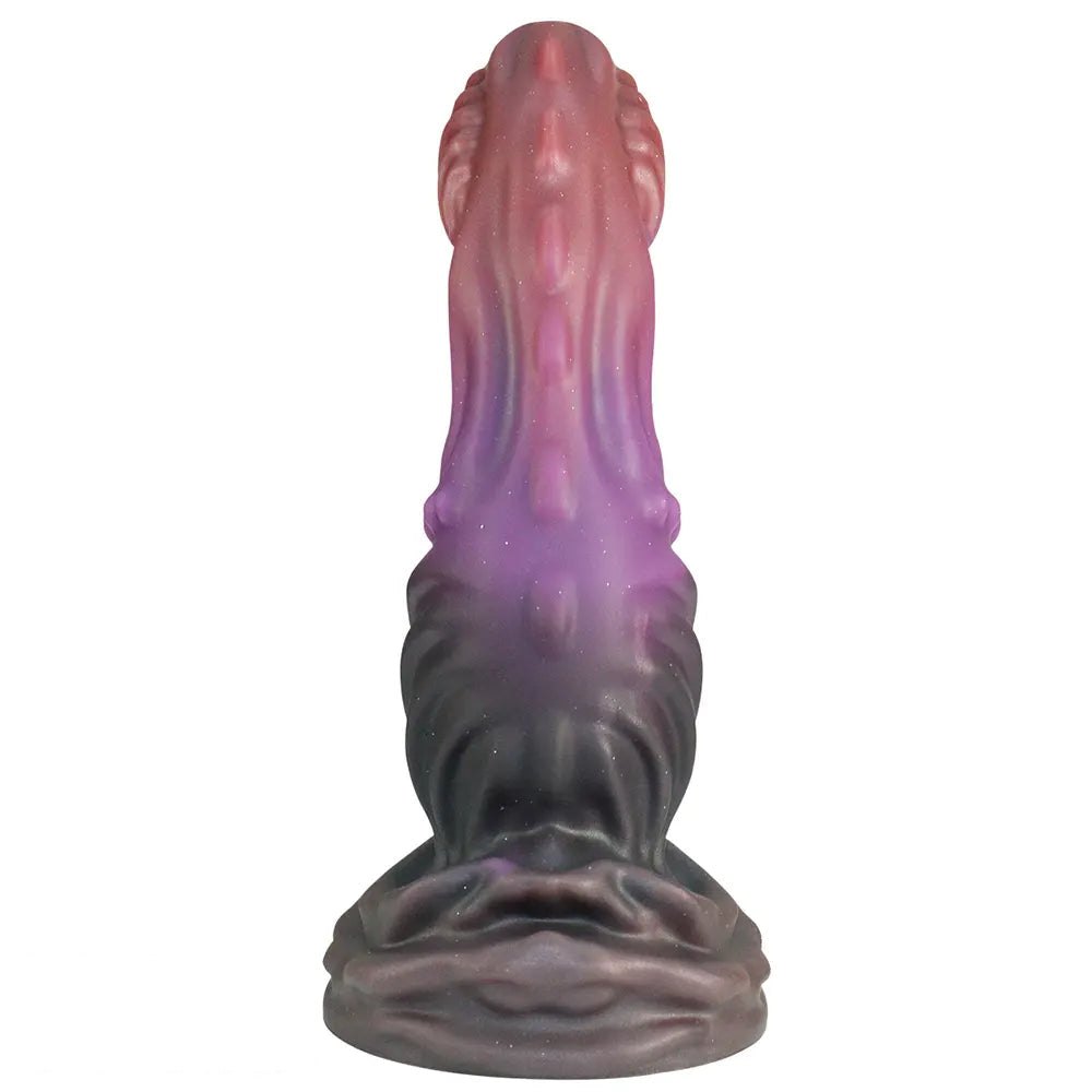 Glitter Swirl Fantasy Dildo 8 in - Silicone Fantasy Dildo