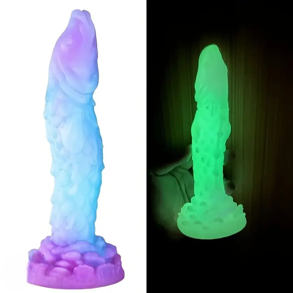 Glow Gradient Fantasy Dildo 9.25in - Fantasy Silicone Dildo