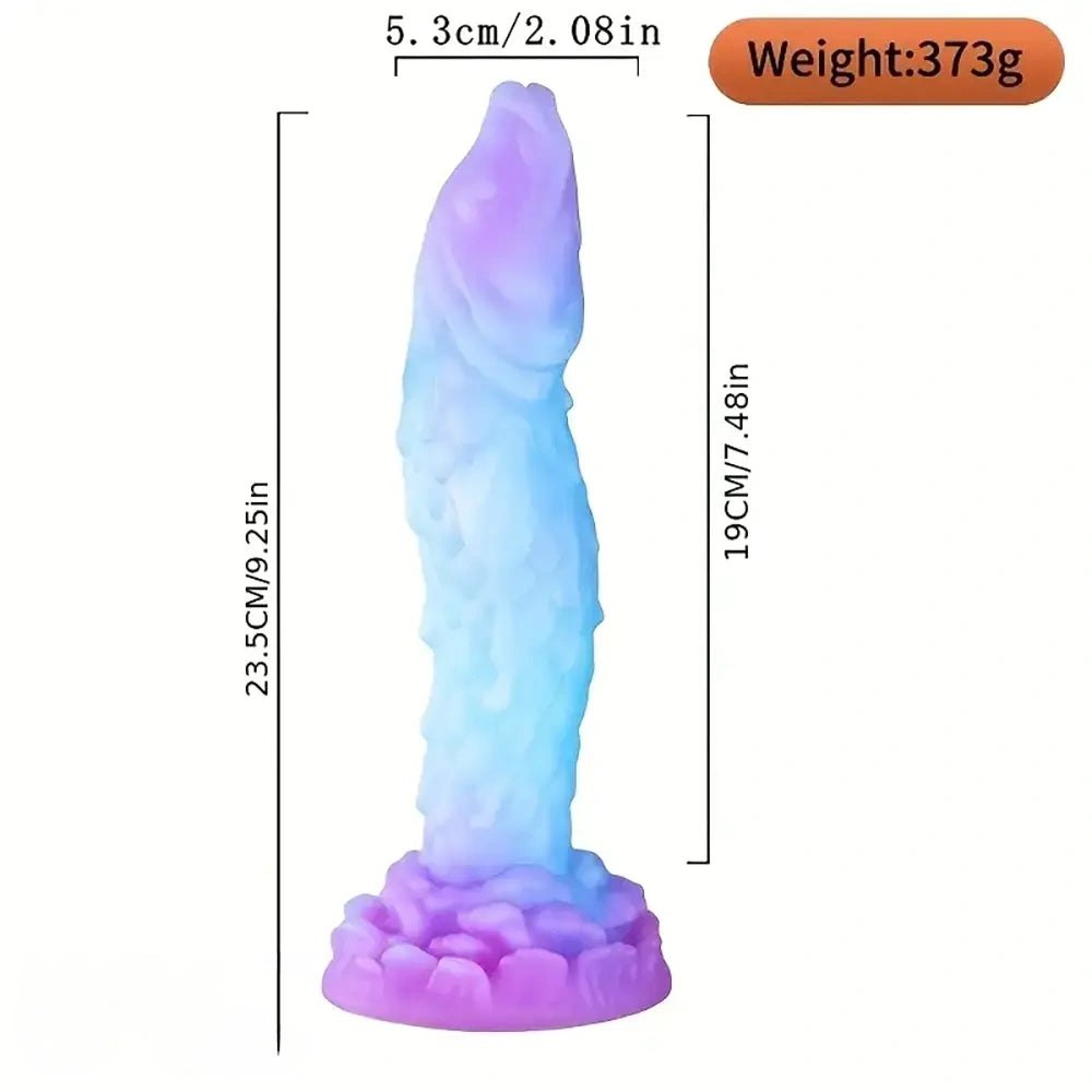 Glow Gradient Fantasy Dildo 9.25in - Fantasy Silicone Dildo
